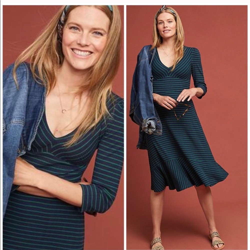 NWT Anthropologie Flores striped dress